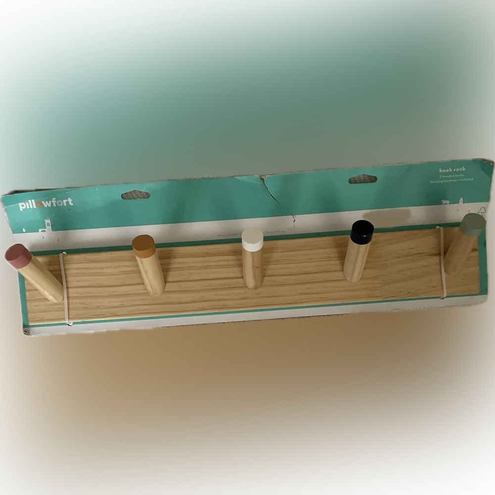 Pillowfort, Natural Wood Painted Hooks
